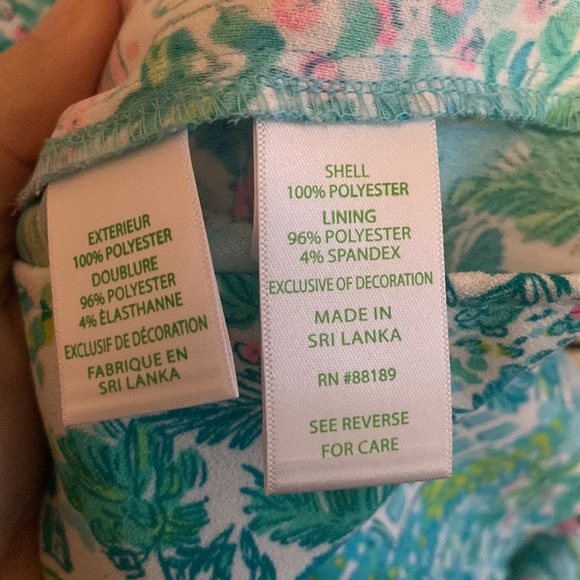 Lilly Pulitzer Ryder Romper gustavia green sz 16 - Picture 6 of 6
